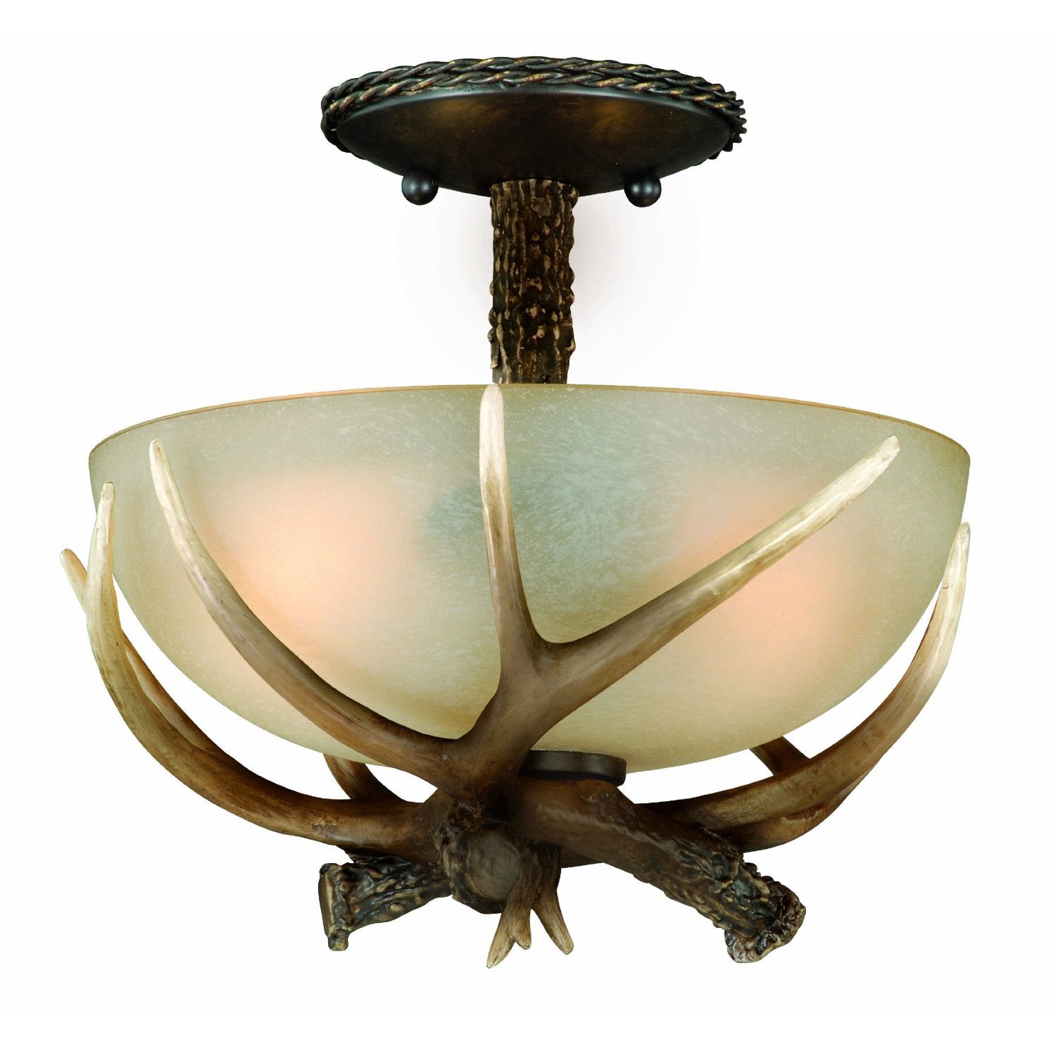 Vaxcel - C0014 - Two Light Semi Flush Mount - Yoho - Black Walnut