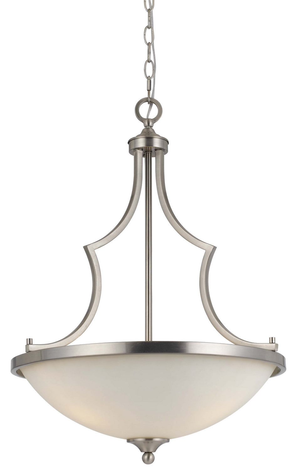 Cal Lighting - FX-3531/1P - Three Light Pendant - Barrie - Brushed Steel