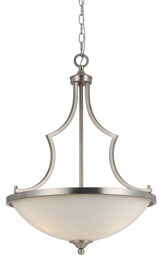 Cal Lighting - FX-3531/1P - Three Light Pendant - Barrie - Brushed Steel