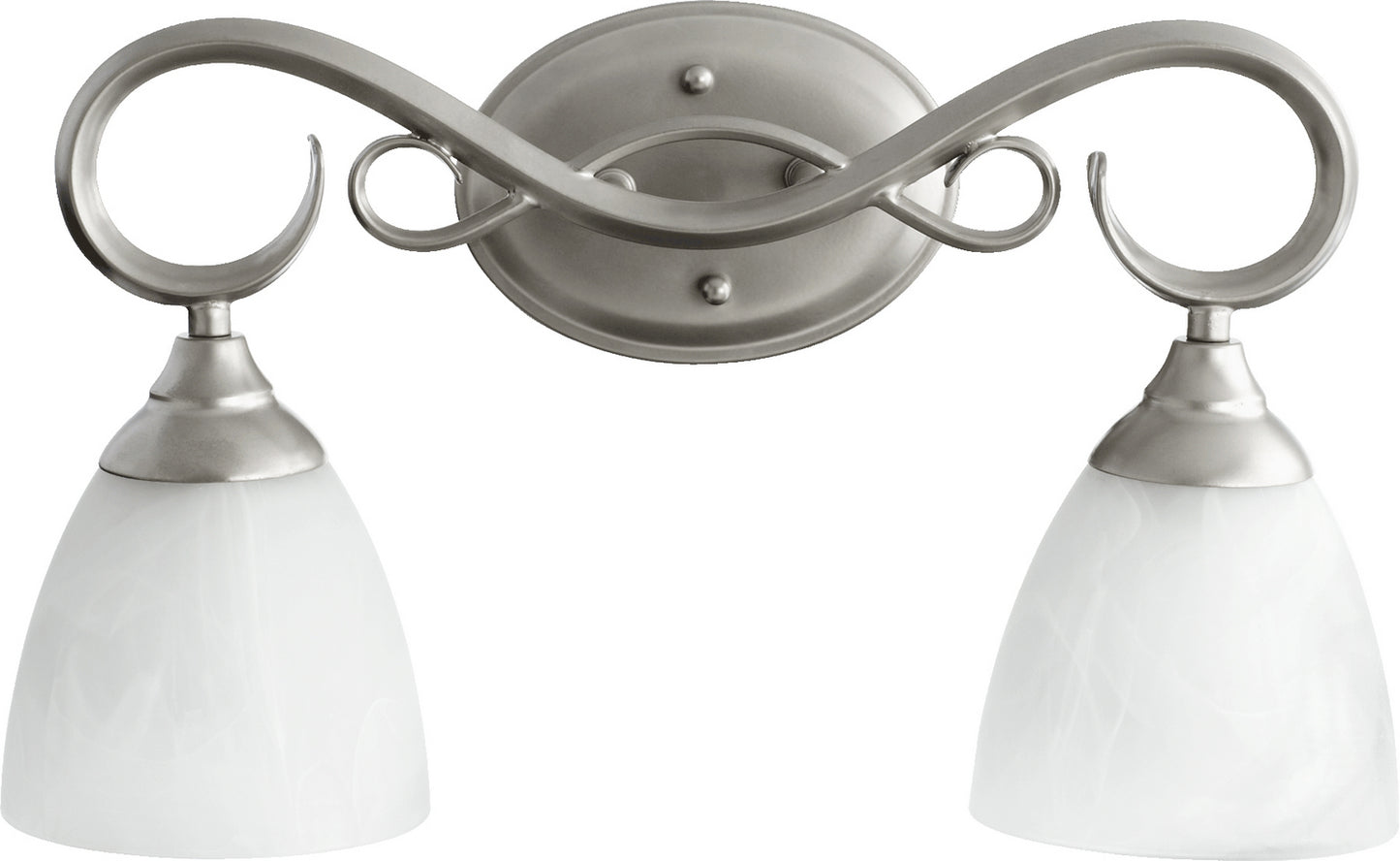 Quorum - 5108-2-64 - Two Light Vanity - Powell - Classic Nickel