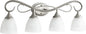Quorum - 5108-4-64 - Four Light Vanity - Powell - Classic Nickel