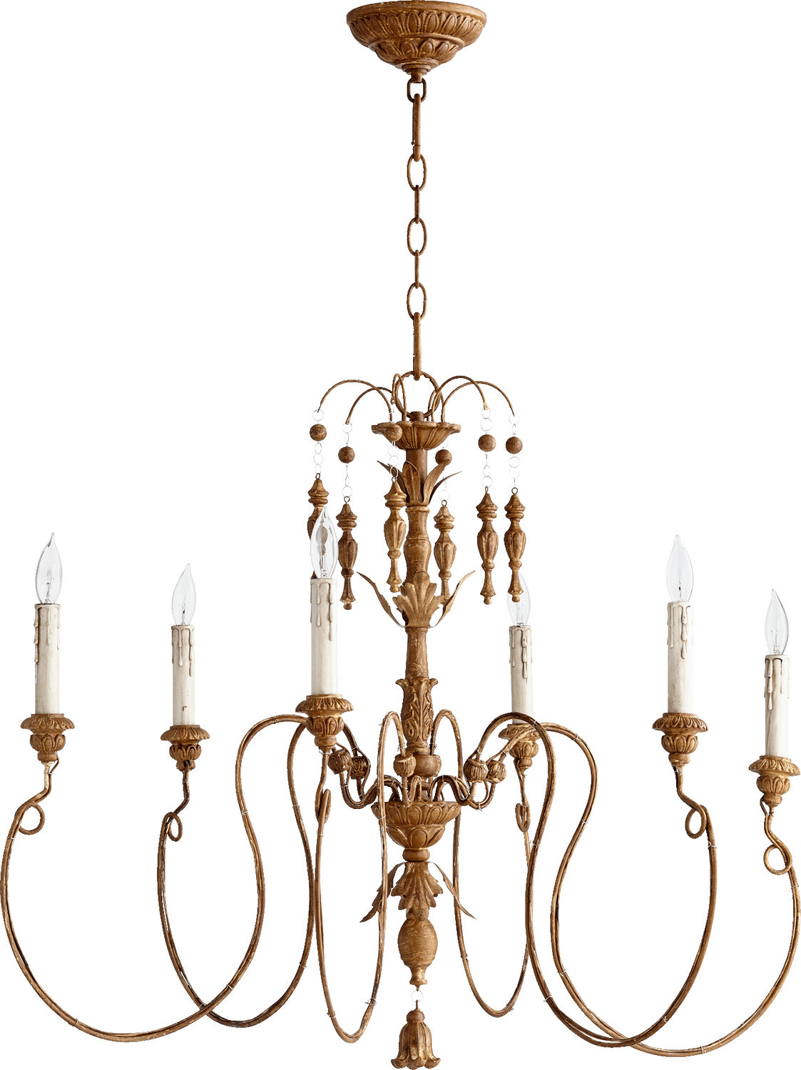 Quorum - 6006-6-94 - Six Light Chandelier - Salento - French Umber