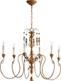 Quorum - 6006-6-94 - Six Light Chandelier - Salento - French Umber