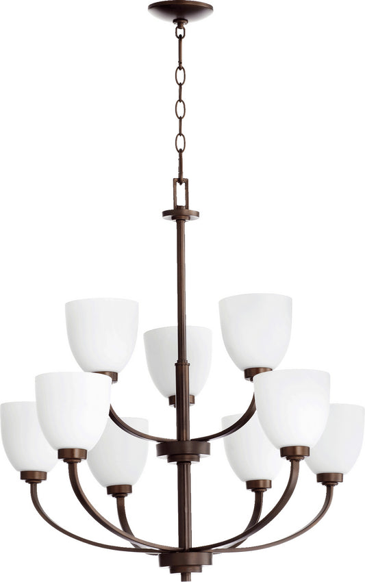 Quorum - 6060-9-86 - Nine Light Chandelier - Reyes - Oiled Bronze