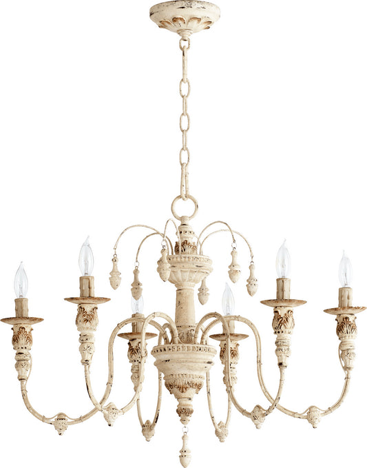 Quorum - 6316-6-70 - Six Light Chandelier - Salento - Persian White