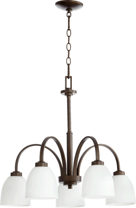 Quorum - 6360-5-86 - Five Light Chandelier - Reyes - Oiled Bronze