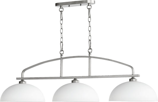 Quorum - 6660-3-64 - Three Light Island Pendant - Reyes - Classic Nickel