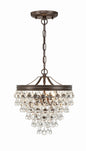 Crystorama - 130-VZ - Three Light Mini Chandelier - Calypso - Vibrant Bronze