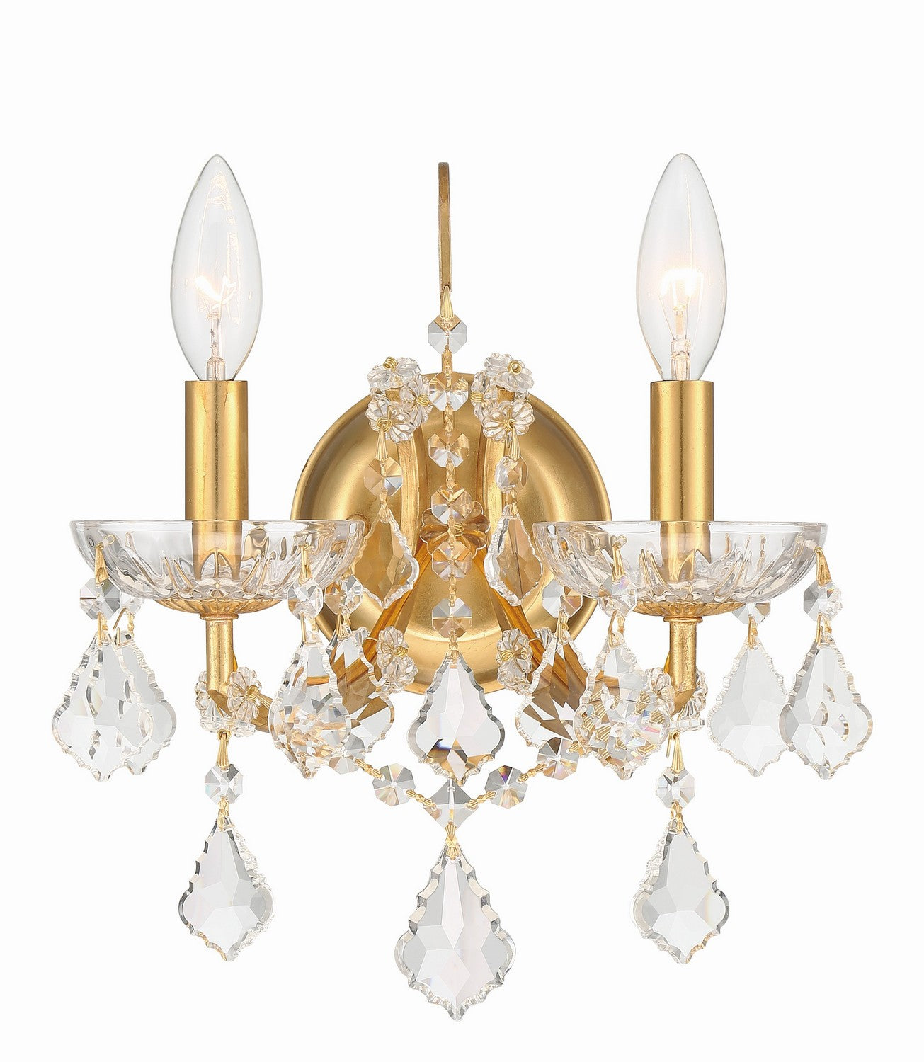 Crystorama - 4452-GA-CL-SAQ - Two Light Wall Sconce - Filmore - Antique Gold