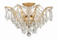Crystorama - 4457-GA-CL-S - Five Light Flush Mount - Filmore - Antique Gold