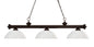 Z-Lite - 200-3BRZ-DWL14 - Three Light Billiard - Riviera - Bronze