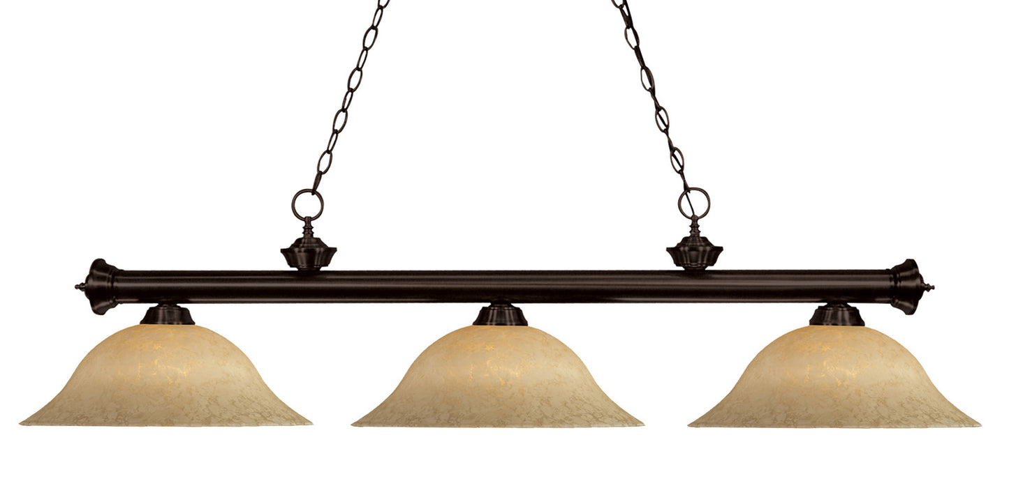 Z-Lite - 200-3BRZ-GM16 - Three Light Billiard - Riviera - Bronze