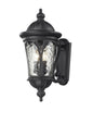 Z-Lite - 543M-BK - Three Light Outdoor Wall Sconce - Doma - Black