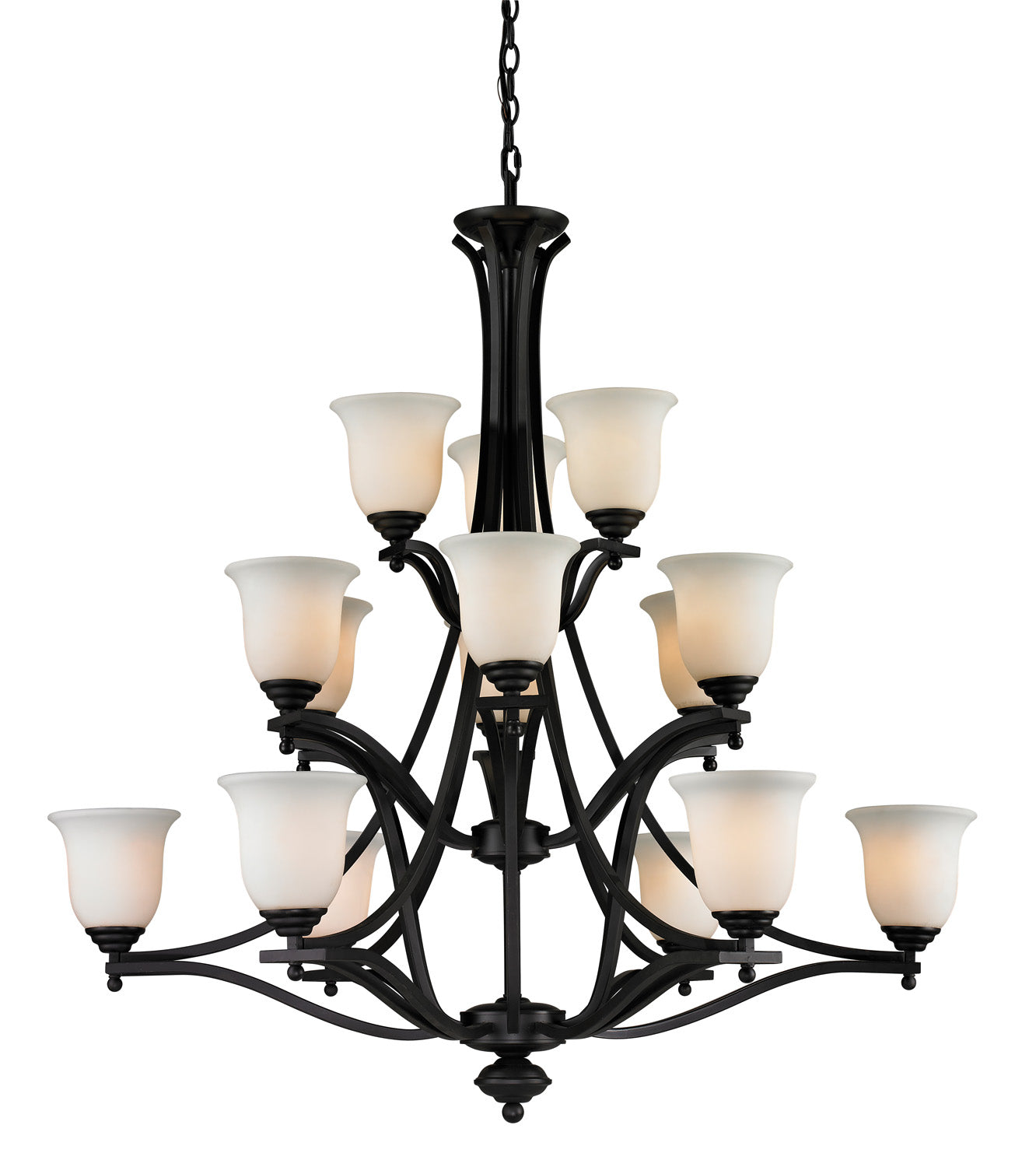 Z-Lite - 703-15-MB - 15 Light Chandelier - Lagoon - Matte Black