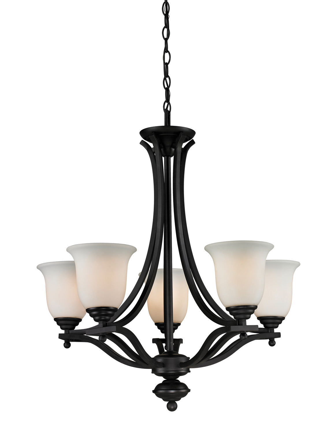 Z-Lite - 703-5-MB - Five Light Chandelier - Lagoon - Matte Black