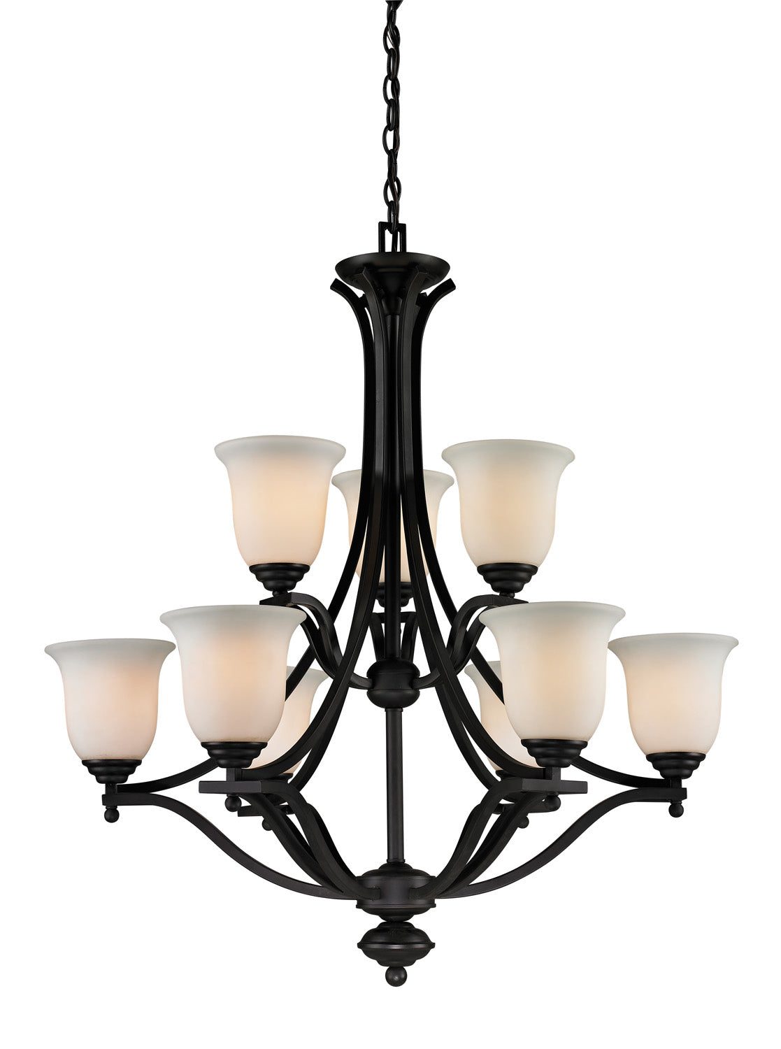 Z-Lite - 703-9-MB - Nine Light Chandelier - Lagoon - Matte Black