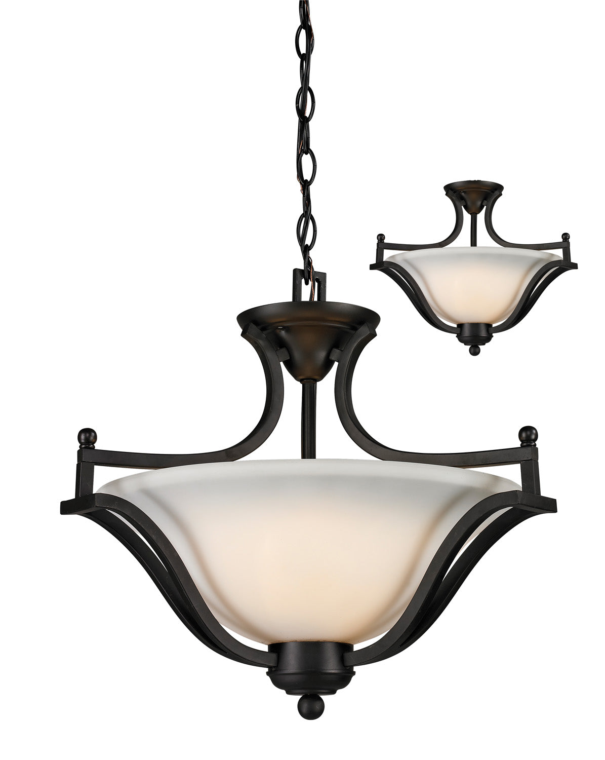 Z-Lite - 703SFC-MB - Three Light Pendant - Lagoon - Matte Black