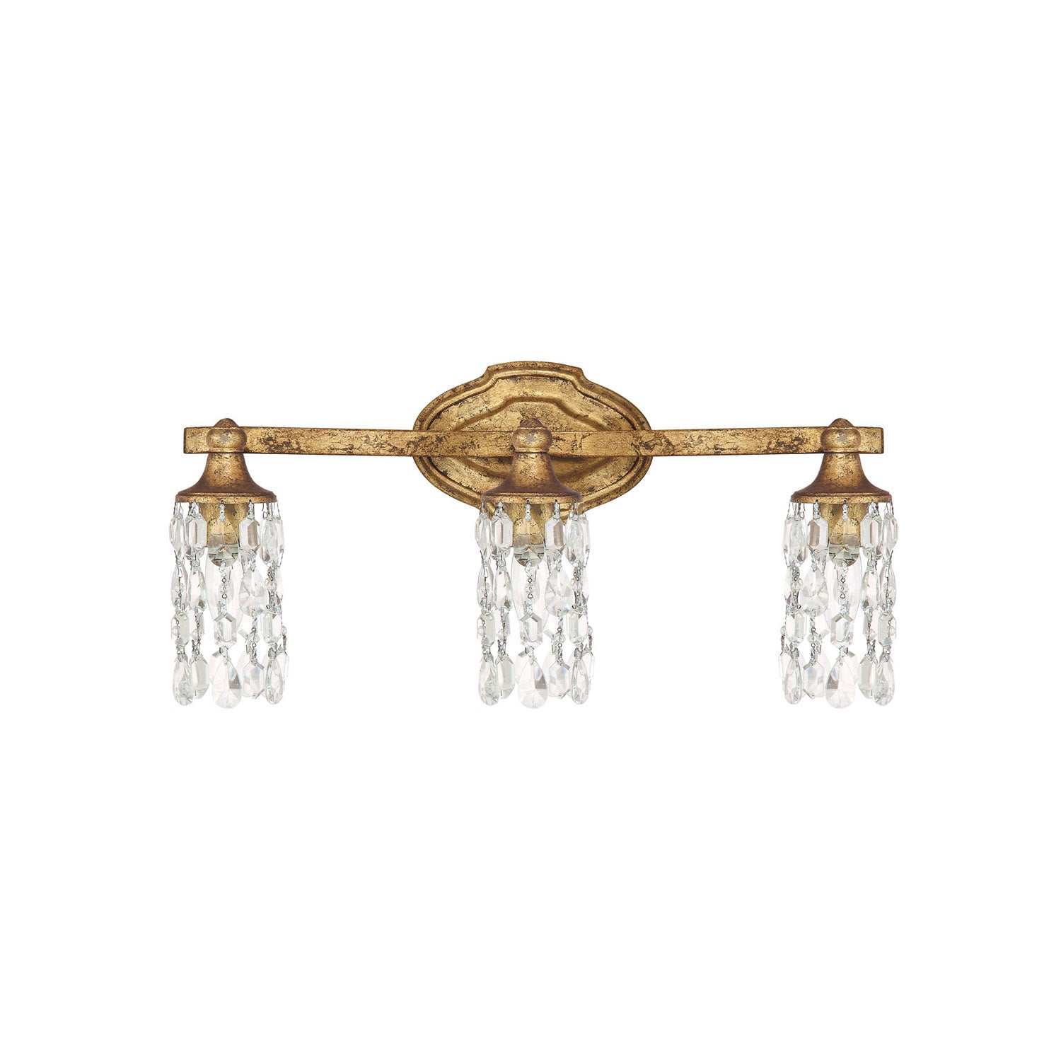 Capital Lighting - 8523AG-CR - Three Light Vanity - Blakely - Antique Gold