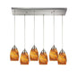 ELK Home - 10089/6RC-RV - Six Light Pendant - Mini Vortex - Satin Nickel