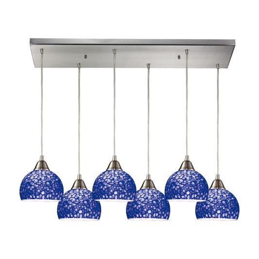 ELK Home - 10143/6RC-PB - Six Light Pendant - Cira - Satin Nickel