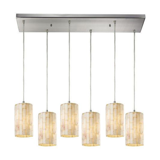 ELK Home - 10147/6RC - Six Light Pendant - Coletta - Satin Nickel