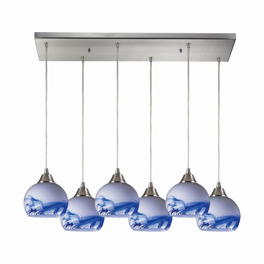 ELK Home - 101-6RC-MT - Six Light Pendant - Mela - Satin Nickel