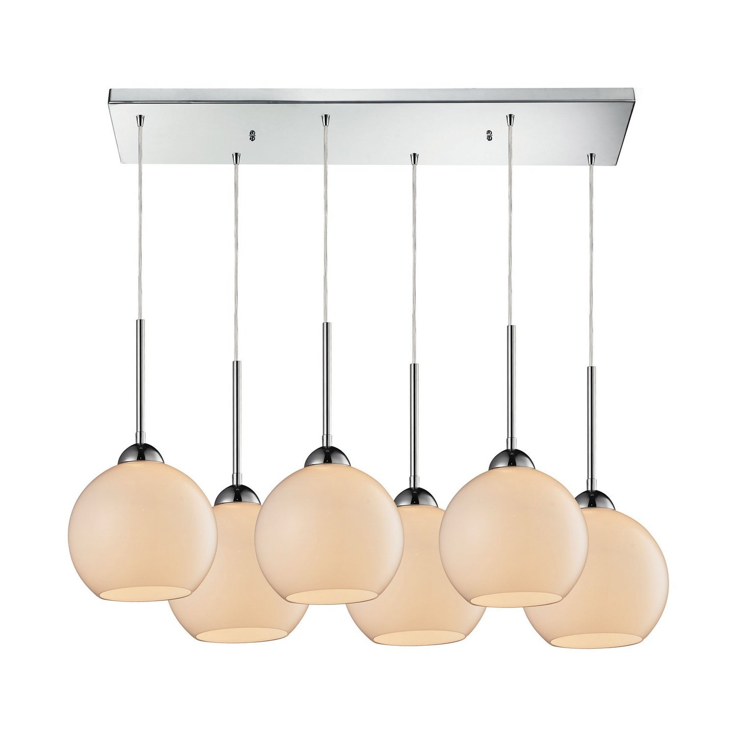 ELK Home - 10240/6RC-WH - Six Light Pendant - Cassandra - Polished Chrome