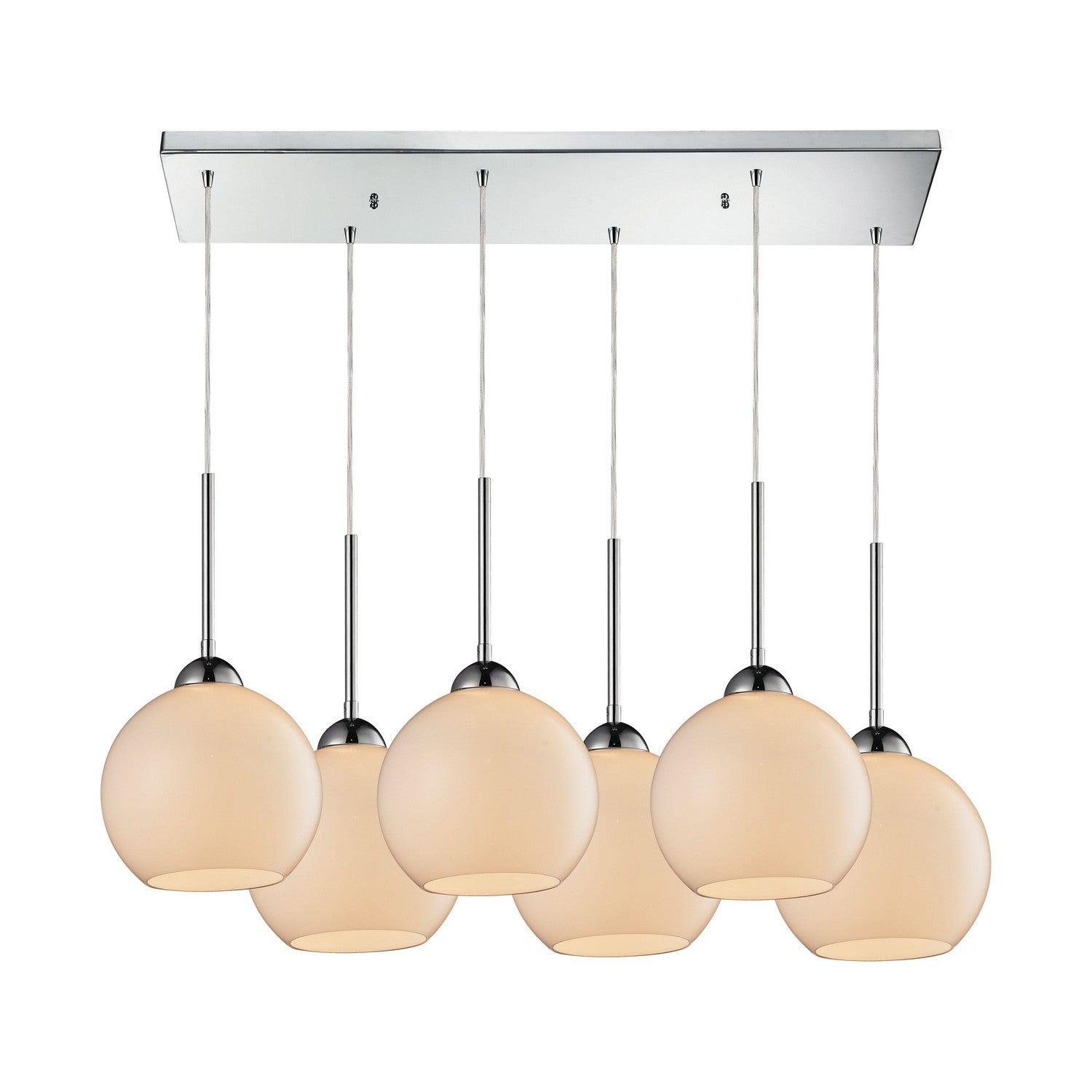 ELK Home - 10240/6RC-WH - Six Light Pendant - Cassandra - Polished Chrome