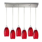 ELK Home - 20001/6RC-RG - Six Light Pendant - Galaxy - Satin Nickel