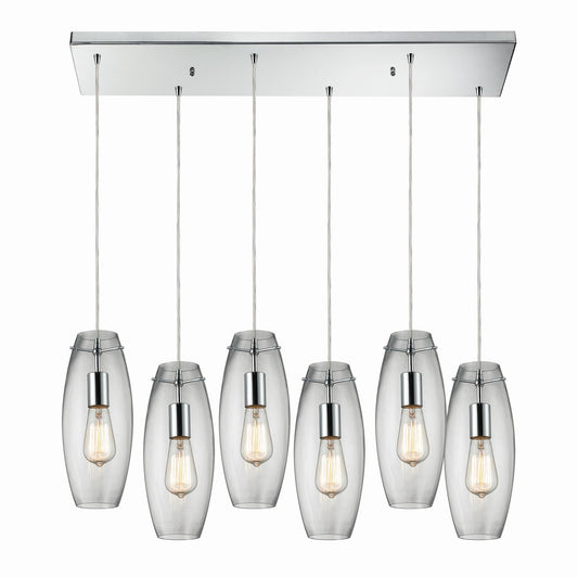 ELK Home - 60054-6RC - Six Light Pendant - Menlow Park - Polished Chrome