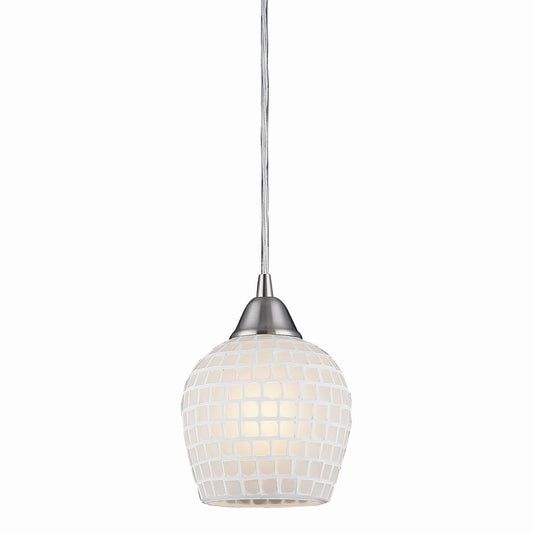 ELK Home - 528-1WHT-LED - LED Mini Pendant - Fusion - Satin Nickel
