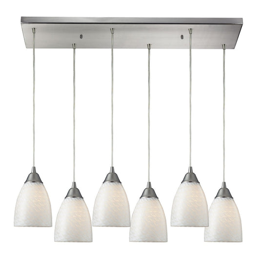 ELK Home - 416-6RC-WS - Six Light Pendant - Arco Baleno - Satin Nickel