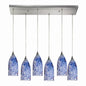 ELK Home - 502-6RC-BL - Six Light Pendant - Verona - Satin Nickel