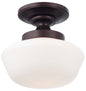 Minka-Lavery - 2255-576 - One Light Semi Flush Mount - Brushed Bronze