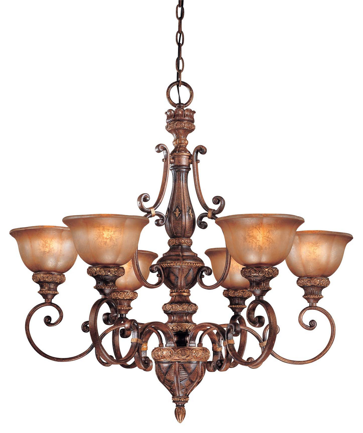 Minka-Lavery - 1356-177 - Six Light Chandelier - Illuminati - Illuminati Bronze