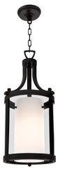 DVI Lighting - DVP9010GR-OP - One Light Pendant - Essex - Graphite With Half Opal Glass