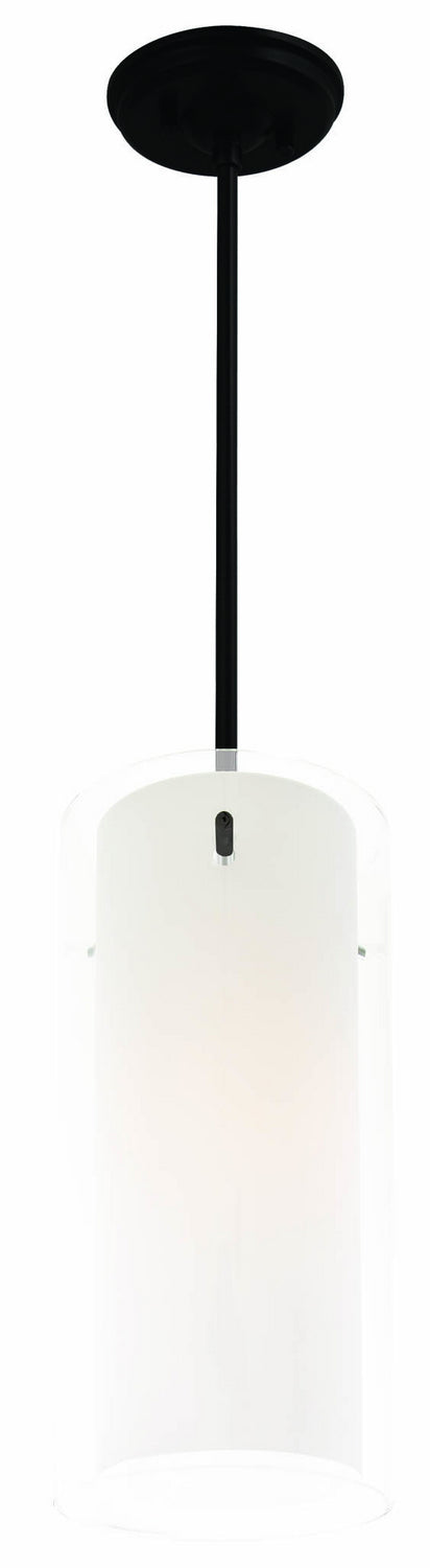 DVI Lighting - DVP9021GR-OP - One Light Mini-Pendant - Essex - Graphite With Half Opal Glass