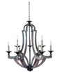 Craftmade - 35129-WP - Nine Light Chandelier - Winton - Weathered Pine