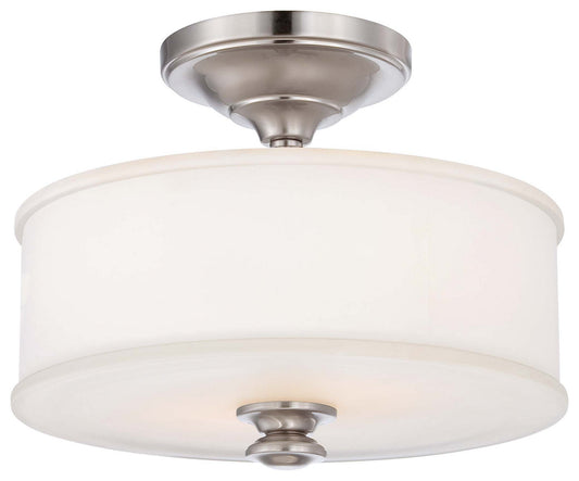 Minka-Lavery - 4172-84 - Two Light Semi Flush Mount - Harbour Point - Brushed Nickel