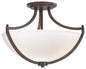 Minka-Lavery - 4932-284 - Three Light Semi Flush Mount - Middlebrook - Vintage Bronze