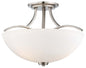 Minka-Lavery - 4962-84 - Three Light Semi Flush Mount - Overland Park - Brushed Nickel