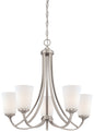 Minka-Lavery - 4965-84 - Five Light Chandelier - Overland Park - Brushed Nickel