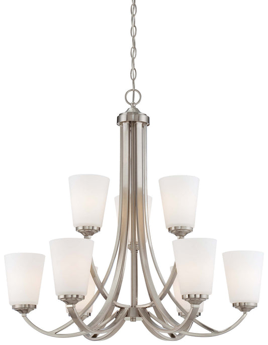 Minka-Lavery - 4969-84 - Nine Light Chandelier - Overland Park - Brushed Nickel