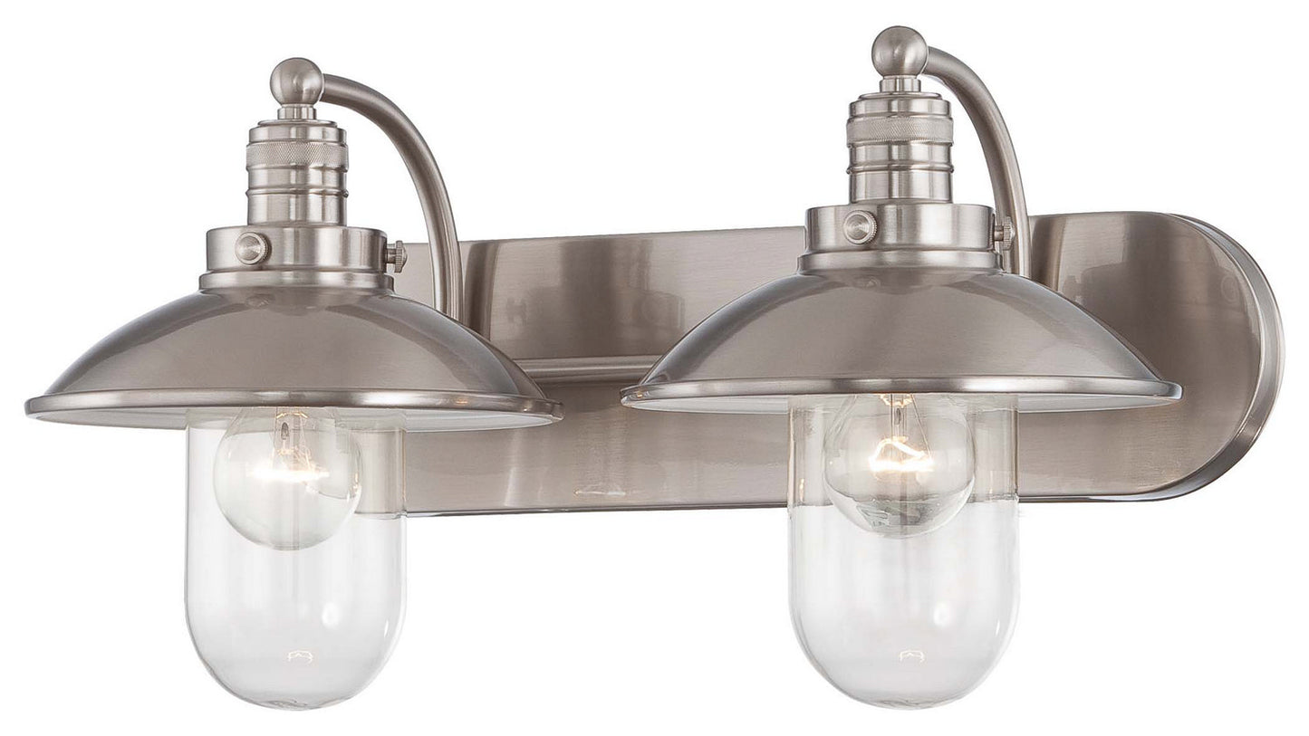 Minka-Lavery - 5132-84 - Two Light Bath - Downtown Edison - Brushed Nickel