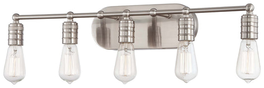 Minka-Lavery - 5136-84 - Five Light Bath - Downtown Edison - Brushed Nickel