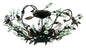 Vaxcel - C0023 - Four Light Semi Flush Mount - Jardin - Architectural Bronze and Gold Accents