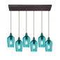 ELK Home - 10331/6RC-HAQ - Six Light Pendant - Hammered Glass - Oil Rubbed Bronze