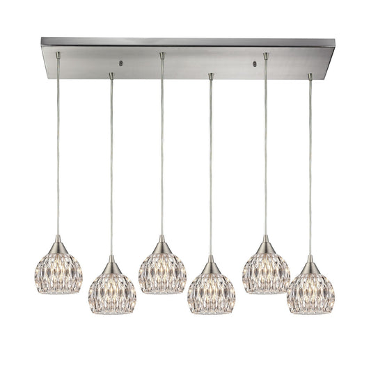 ELK Home - 10342/6RC - LED Pendant - Kersey - Satin Nickel