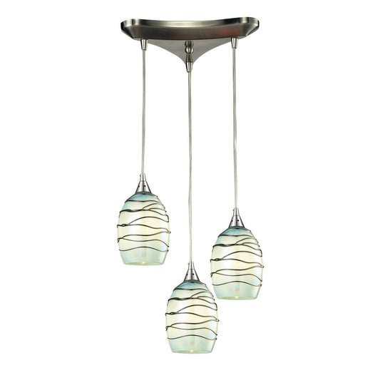 ELK Home - 31348/3MN - Three Light Pendant - Vines - Satin Nickel