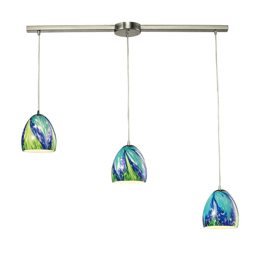 ELK Home - 31445/3L-TB - Three Light Pendant - Colorwave - Satin Nickel